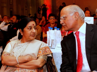 With Sushma Swaraj