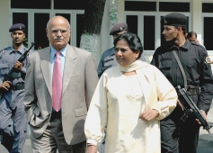 With Former Chief Minister of Uttar Pradesh Mayawati